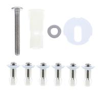 CLISPEED 10 piezas Tornillos de Expansión para Tapadera Wc con Juntas Kit de Reparación para Asiento de Inodoro Estándar Fácil Instalación y Fijación Segura