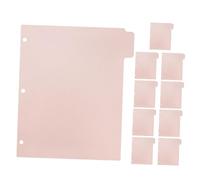 CLISPEED 10 Separadores De Para Cuaderno Separadores De Páginas De Colores Carpetas De Bolsillo De Plástico Divisores Insertables