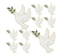 CLISPEED 10 Unidades Pin de Paloma de Paz para Mujer en Aleación de Zinc, Accesorio Versátil con Diseño de Paloma con Rama de Olivo Adecuado para Ropa Formal y Uso Diario