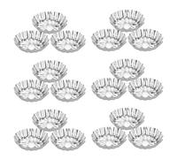 CLISPEED 100 Bandejas de Aluminio para Hornear Tartaletas de Huevo Desechables, Moldes para Cupcakes y Pudín, Tamaño Pequeño, Aptas para Cocina Diaria y Postres, Molde para Tartas