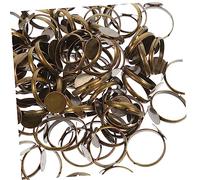 CLISPEED 100 piezas Anillos Ajustables para DIY Bases de Anillo para Fabricación de Joyas con Espacio para Decoraciones y Personalización