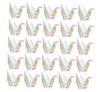 CLISPEED 100 Piezas Origami Paper Cranes Handmade For Outdoor Wedding Shower Party Background Decor Pearl