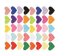 CLISPEED 100 Unidades Parches Termoadhesivos en Forma de Corazón para Ropa y Accesorios, Apliques Bordados de Poliéster para Decorar y Reparar Prendas en Proyectos Creativos Color Aleatorio