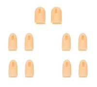 CLISPEED 10piezas Fundas De Silicona Para Dedos Reutilizables Para Manicura y Uñas Artificiales Accesorios Prácticos Para Crear Arte Uñas Casa Color Carne