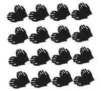 CLISPEED 12 pares Guantes de Algodón Negros Gruesos Protección Laboral Antideslizante para Jardinería y Trabajo Manual Talla