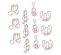 CLISPEED 12 Piezas Clips para Oficina con Diseño de Notas Musicales Instrumentos Unidades de Metal Resistente para Marcapáginas y Organización de