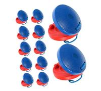 CLISPEED 12 Piezas de Madera para Instrumentos Musicales de Dedo Juguetes Didácticos para Aprendizaje de Ritmo Infantil Método Orff Colores Rojo y Azul