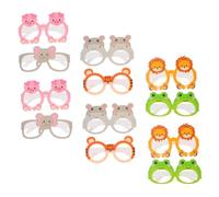 CLISPEED 12 Piezas Gafas de Fiesta de Animales para Papel Divertidas para Cumpleaños Accesorios de Fotografía Fomentan la Interacción Social
