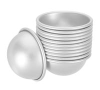 CLISPEED 12 Piezas Molde de Aluminio Semiesférico para Hacer Bombas de Baño y Jabones, Seguro y Creativo, Tamaño 5,8x2,8cm, Adecuado para Uso Doméstico y DIY