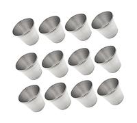 CLISPEED 12 piezas Tazas Inoxidable para Licor Vasos Portátiles Apilables para Whisky Vodka Vino y Bebidas para Picnic y Reuniones Familiares