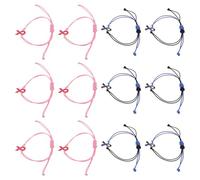 CLISPEED 12 Pulseras Ajustables de Cordón Trenzado para Mujer Pulseras Inspiradoras de Consciencia Mental Joyería Hecha a Mano para Apoyo y Prevención Conjunto 12 Piezas para Uso Diario