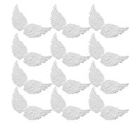 CLISPEED 18 Piezas Adornos Colgantes de Alas de Ángel de Tejido Plata para Decoración de Fiesta y Accesorios DIY para Mochilas en Diversas Ocasiones Obsequios