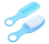 CLISPEED 1juego Cepillo y Peine Para Bebés De Masaje Color Azul Accesorios Infantiles Para Recién Nacidos Diseño Ergonómico y Antideslizante La Circulación Sanguínea Desarrollo