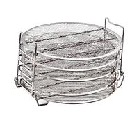 CLISPEED 1juego Soporte Deshidratador Acero Inoxidable Compatible Con Freidora De Aire Ninja Cuartos Accesorios Para Cocinar Saludable