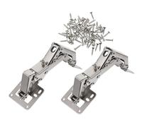 CLISPEED 2 bisagras hidráulicas para puerta de armario, bisagras ocultas de acero sin perforaciones con ángulo de apertura de 170 grados, fácil de instalar y ajustar para armarios sin marco