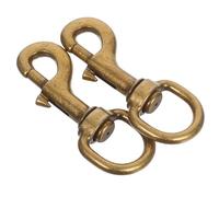 CLISPEED 2 hebillas de aleación para arnés para mascotas con junta giratoria, ganchos de cuerda de tracción para accesorios de collar de perro y gato, ganchos de resorte de bronce para uso en arnés de