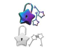 CLISPEED 2 Juegos Candado Forma de con Mini Candado Decorativo para Diario Cuaderno Caja de Joyería Accesorio Diy Compacto y Portátil para Protección de Privacidad y Oficina