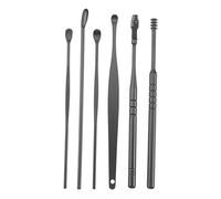 CLISPEED 2 juegos Herramientas de Cuidado de Oídos con Cucharas Espirales Inoxidable y Bolsa de Almacenamiento para Eliminación de Cerumen y Limpieza de Oídos Uso Casa y