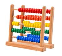 CLISPEED 2 Piezas Ábaco de Madera de Haya para Educación Infantil Herramienta Matemática Portátil para Aprendizaje Temprano Cuentas para Cálculo y Desarrollo de Habilidades
