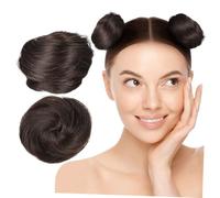 CLISPEED 2 piezas Accesorios para Moños de Cabello con Pinza Fuerte Extensiones de Moño Postizo para Mujeres y Niñas Clip Ligero y Cómodo para Tipo de Cabello Fácil de Usar de Color Marrón