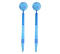 CLISPEED 2 Piezas Bolígrafos de Gel de Fútbol Giratorios Antiestrés | Tinta Negra de 0,5mm, Diseño Portátil y Ligero, Uso en Escuela y Oficina, Azul