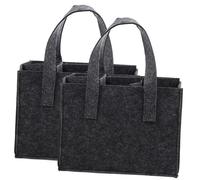 CLISPEED 2 Piezas Bolsa Portadora de Vino de Fieltro con Compartimentos Bolsa para Transporte de Botellas de Vino de Gris Medio Diseño Práctico y Duradero para Picnics y Viajes