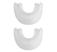 CLISPEED 2 Piezas Cabezal de Cepillo de Dientes en Forma Limpiador de Dientes de Silicona Blanco Compacto Fácil de Instalar