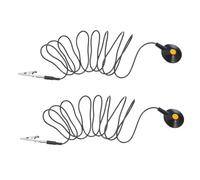 CLISPEED 2 Piezas Cable de Tierra Esd Antiestático con Clip Cocodrilo y Ventosa para Conexión Segura y Control Estático Equipos Electrónicos
