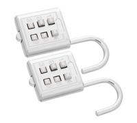 CLISPEED 2 Piezas Candado sin Llave con Combinación de Botones Braille Cierre Antirrobo de Aleación de Zinc Resistente la Intemperie para Mochilas Taquillas y Armarios