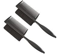 CLISPEED 2 piezas Cepillo de Limpieza de Cabello de Doble Cara Herramienta de Limpieza para Cabello y Cepillo Ligero y Práctico para Peluquería y Barbería