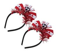 CLISPEED 2 Piezas Cinta de Pelo Deportiva para Fútbol Diseño Vibrante y Temática de Fútbol, Ligera y Cómoda para Eventos Deportivos y Reuniones en Casa