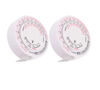 CLISPEED 2 piezas Cinta Métrica Redonda Bmi Portátil Medir Cintura y Cuerpo Diseño Compacto Forma de Corazón para Salud y Fitness Casa y Clínica