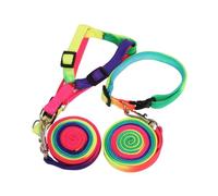 CLISPEED 2 Piezas Correa para Perros de Nylon Resistente con Diseño Colorido para Tracción y Control para Cachorros y Paseos al Aire Accesorios Prácticos para Mascotas