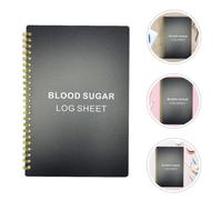 CLISPEED 2 Piezas Cuaderno de Control de Glucosa en Sangre, Libro de Seguimiento de Glucosa, A5, 60 Páginas, Papel Negro, Espiral, Gestión de Salud y Fácil Volteo, para Registros Médicos