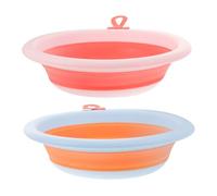 CLISPEED 2 piezas Cuencos Plegables para Niña Lavabo Portátil con Gran Capacidad y Diseño Infantil Resistente y Fácil de Limpiar para Recién Nacido y Uso Doméstico