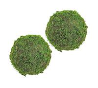 CLISPEED 2 Piezas de Bolas de Musgo Artificial Verde para Decoración de Bodas y Hogar, Hechas de Espuma y Plástico, Fáciles de Organizar Estilo Moderno