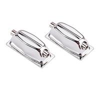 CLISPEED 2 Piezas de Orejeta de Caja de Metal para Tambores de Guerra, Gancho de Garra de Hierro Fuerte, Accesorios para Caja y Bombo en Color Plata
