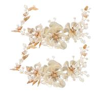 CLISPEED 2 Piezas Diadema Nupcial con Perlas y Cristales Accesorios para Boda Ligera y Diseño Versátil para Novias y de Honor