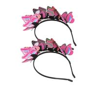 CLISPEED 2 piezas Diademas de Boda para Novia Tocados con Diseño de Accesorios para Cabello Color Rosa Hechos de Duraderos y Ligeros Perfectos para Fiestas y