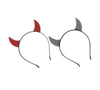 CLISPEED 2 Piezas Diademas de de con Cristales Ligeras y Cómodas de Rojo y Blanco para Cosplay y Fiestas de Halloween