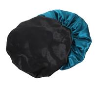 CLISPEED 2 piezas Gorro Satén Extra Grande para Dormir Diseño Elástico Decorativo Color Negro y Azul Protección Antiencrespamiento para Mujeres Cómodo y Duradero