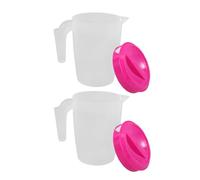 CLISPEED 2 piezas Jarras de Agua Fría Tapa para Refrigerador para Almacenamiento de Bebidas y Helado Diseño Elegante y Gran Capacidad para Restaurantes y