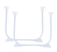 CLISPEED 2 Piezas Patas Metálicas Plegables para Muebles de Soporte Resistente y Antióxido Diseño Silicona Blanca para Mesas Proyectos DIY el Hogar