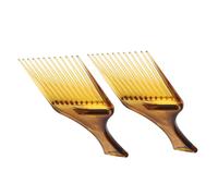 CLISPEED 2 Piezas Peine Afro de Peine para Cabello Rizado y de Acabado Herramienta de para Cabello Curly y Afro Compacto y Duradero