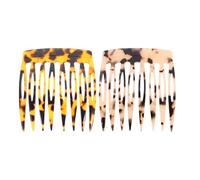 CLISPEED 2 Piezas Peines Laterales de Acetato, Estampado de Leopardo, Delicados Cabello, Estilo Moderno y Minimalista, para Mujer
