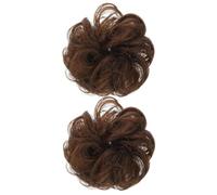 CLISPEED 2 Piezas Peluca Diadema Desordenado Accesorios Para El Cabello Para Mujeres Extensiones Extensión Bollo Ondulado Adorno Para El Cabello Alambre De Alta Temperatura Light
