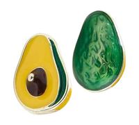 CLISPEED 2 piezas Pendientes de Aguacate de Plata Estilo Kawaii para Mujer Joyas de Frutas Divertidas y Accesorios Ligeros para Fiestas y Verano