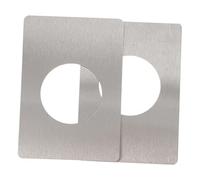 CLISPEED 2 piezas Placas de Refuerzo para Puerta de Acero Inoxidable Cubiertas para Adhesivo Fuerte Reparación Segura para Cerraduras y Pomos Instalación Sencilla