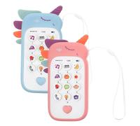 CLISPEED 2 Piezas Smartphone Educativo Interactivo para Bebés Aprendizaje Juguete de Simulación para Fomento de Comunicación Familiar y Diversión