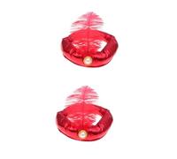 CLISPEED 2 Piezas Sombrero Príncipe Rojo para Tocado Árabe para Disfraces de Halloween y Fiestas de Cosplay Accesorio Decorativo Duradero y Cómodo